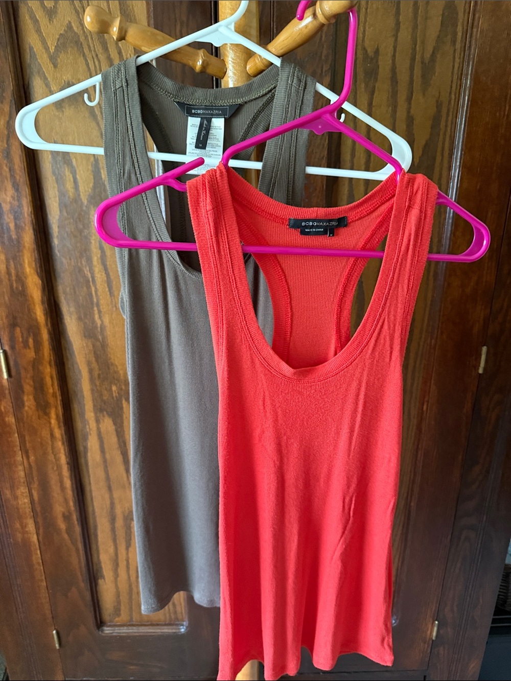 Two BCBGMAXAZRIA Racerback Tank Tops